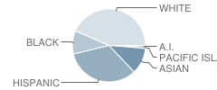 De Portola (Gasper) Middle School Student Race Distribution