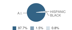 Akimel O'otham Pee Posh (K-2) School Student Race Distribution