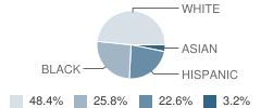 San Antonio High (Continuation) School Student Race Distribution