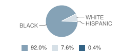 A W James Elementary School Student Race Distribution