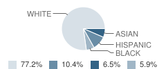 Pelham Middle School Student Race Distribution