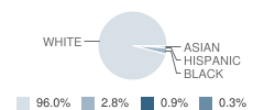 S R U Middle School Student Race Distribution